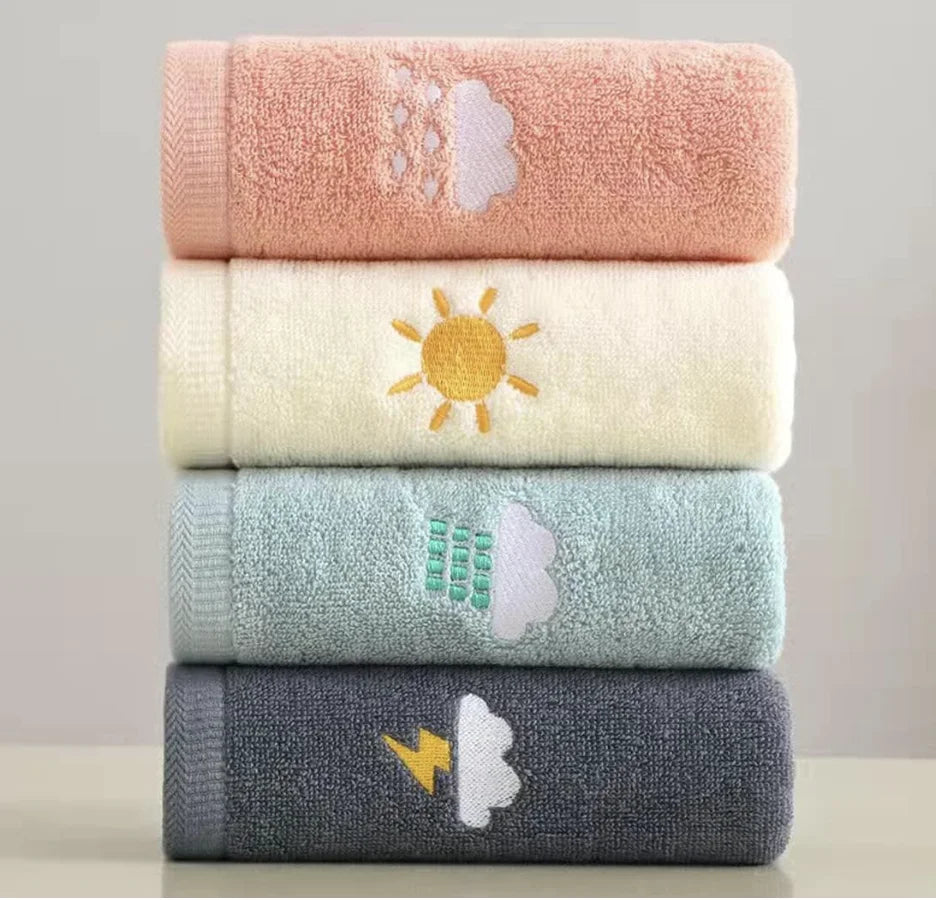 Bathroom Hand Towels Set of 4, Hand Towel Soft Cotton Towel Highly Absorbent Hand Towel, Hand Towels for Bath, Hand, Face, Gym a
