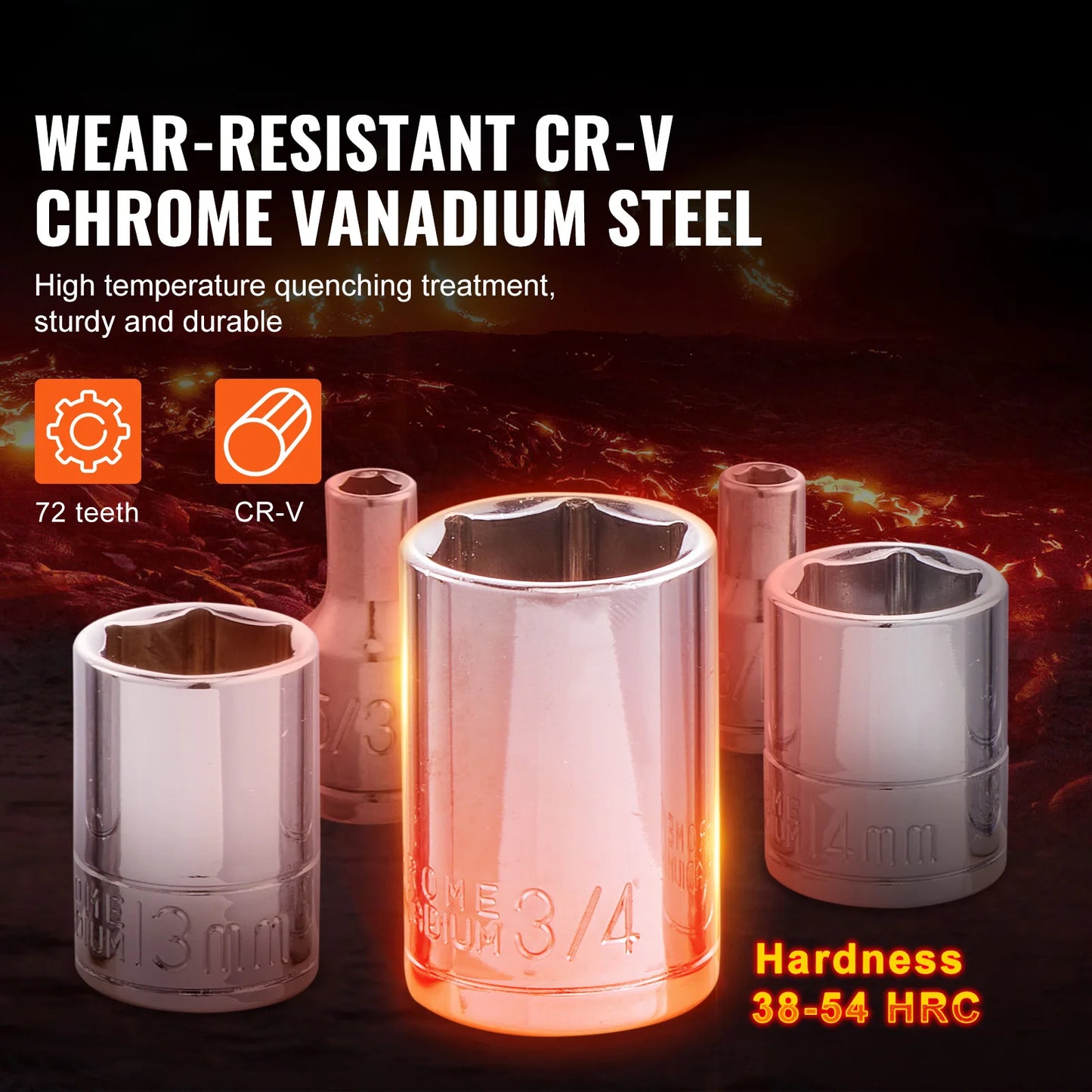 SucceBuy Mechanics Tool Set and Socket Set Deep and Standard Sockets 145/205 Pcs SAE and Metric Mechanic Tool Kit with Bits