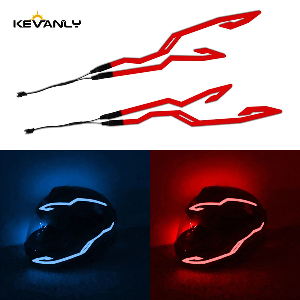 LED Cold Light Motorcycle helmet EL sticker LED Decorative ambient light Night Riding security Warning Motorcycle accessories