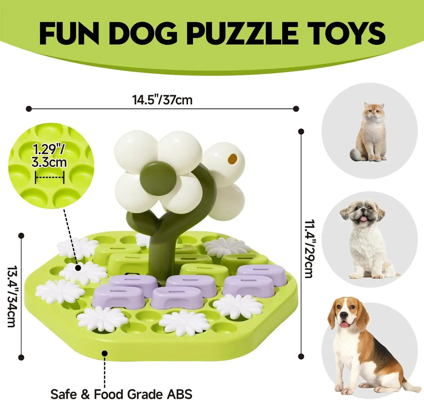 MEWOOFUN Level 4 Dog Puzzle Toy Enrichment Toys for Dogs IQ Training Dog Slow Feeder Interactive Toys for All Breeds