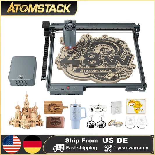 Atomstack A20 Pro V2 Laser Engraver 20W Quad Laser Cutter For Metal Acrylic Wood Glass Engraving Area 400x365mm
