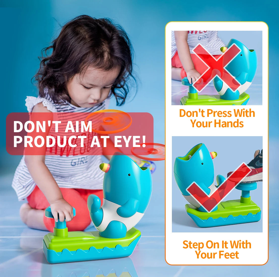 Flying Disc Launcher Outdoor Outside Toys, Outdoor Toys For Kids Boys