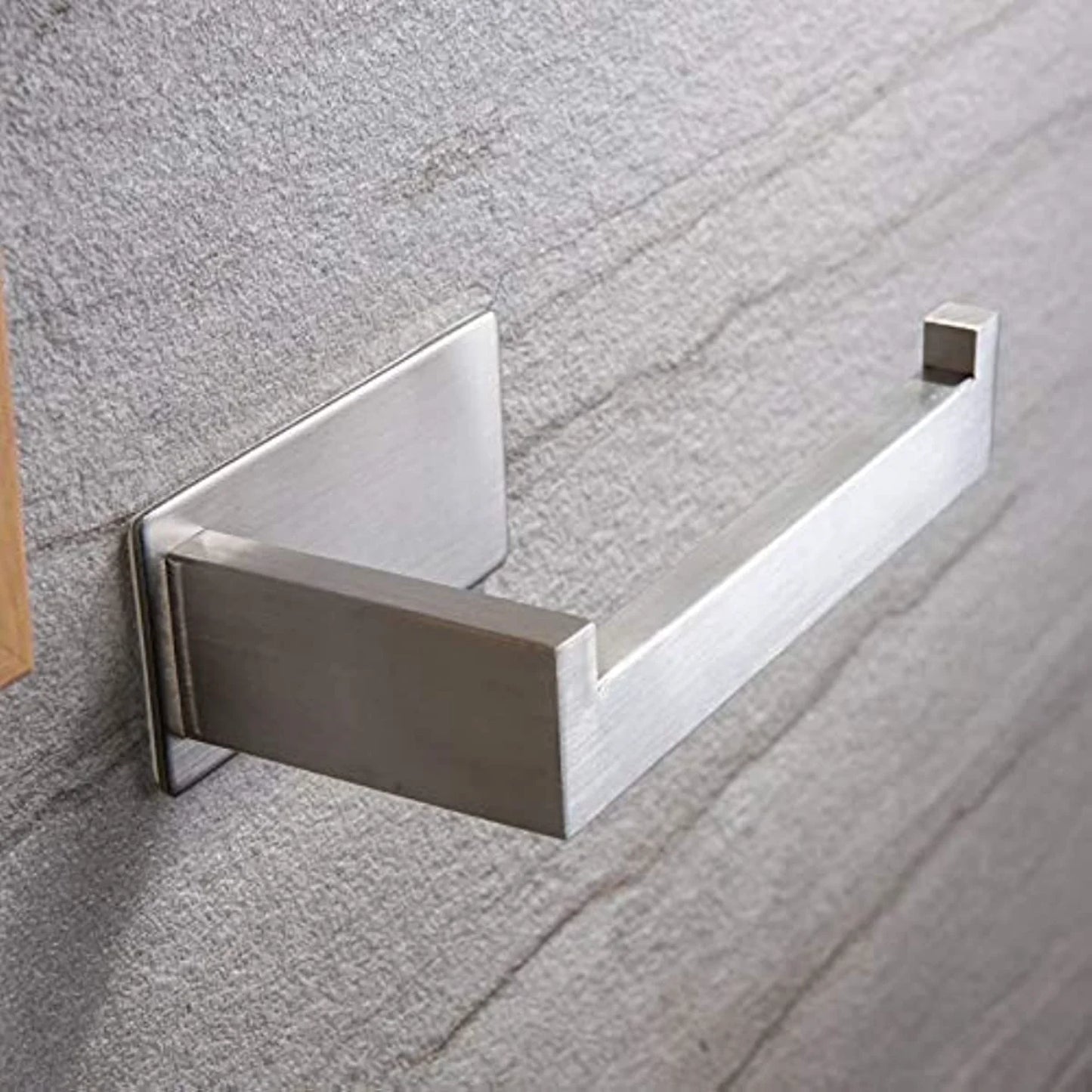 Stainless Steel Toilet Paper Holder - Easy Install, Self-Adhesive, Space-Saving Bathroom Accessory