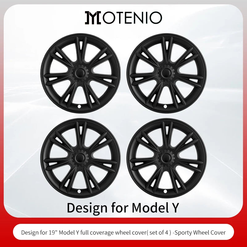4PCS/Set Hubcaps 19 inches Full Coverage Arachnid Wheel Cover Cap Design for Tesla Model S/ Model Y Automobile Accessories