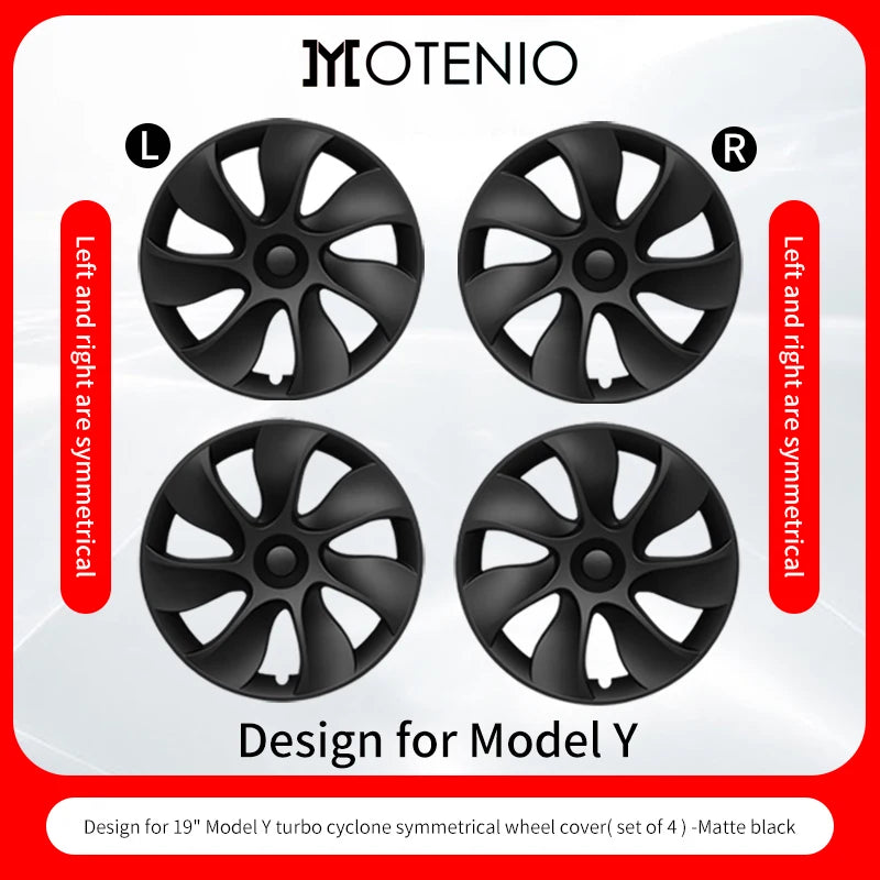 4PCS/Set Hubcaps 19 inches Full Coverage Arachnid Wheel Cover Cap Design for Tesla Model S/ Model Y Automobile Accessories