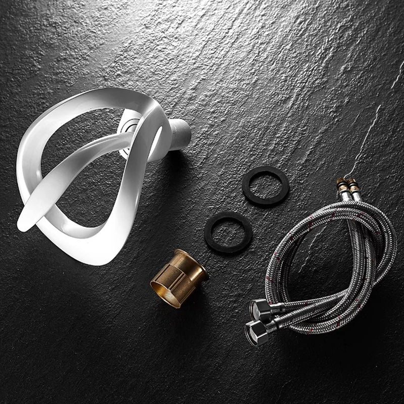 Brass Waterfall Basin Faucet Single Handle Hot Cold Mixer Tap Bathroom Sink