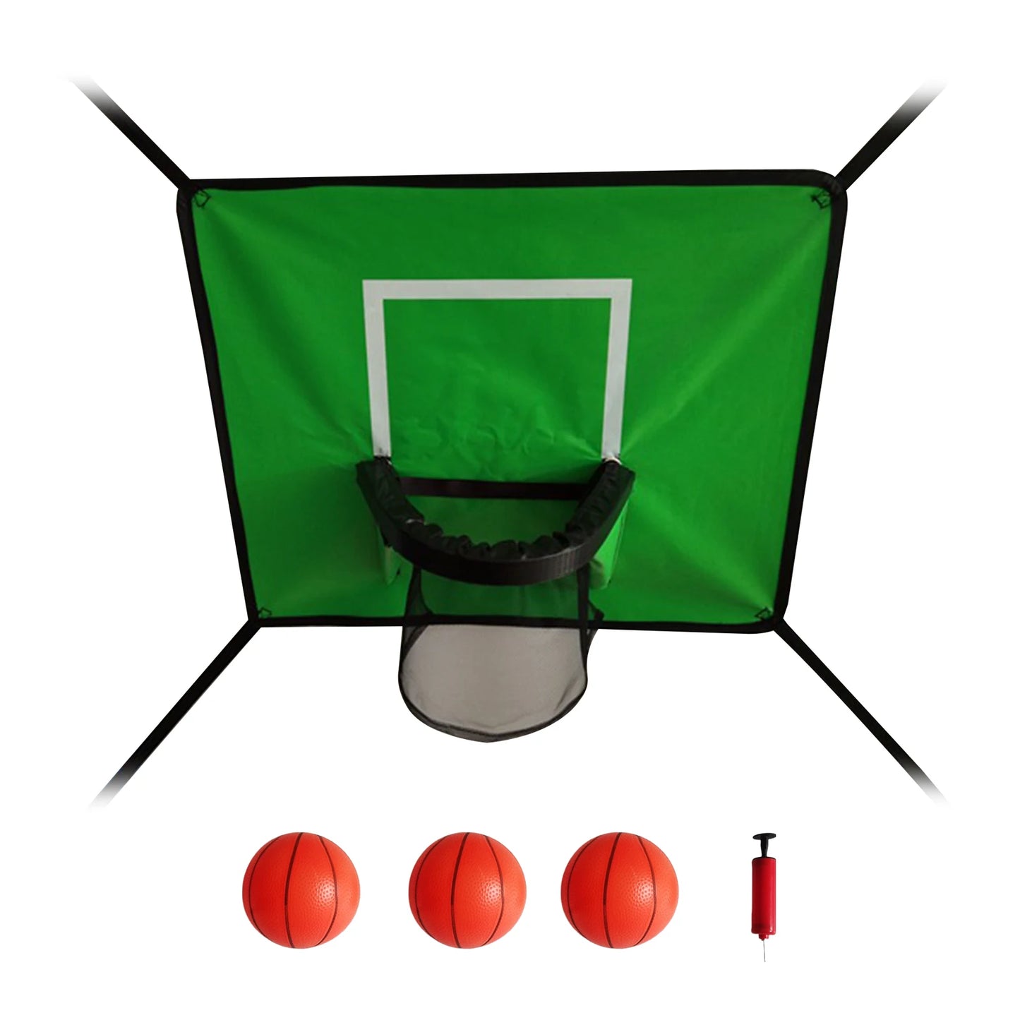 1 Set Trampoline Basketball Hoop with 3 Mini Balls And Pump Weatherproof Easy to Assemble Kids Entertainment Sport Trampoline Ac