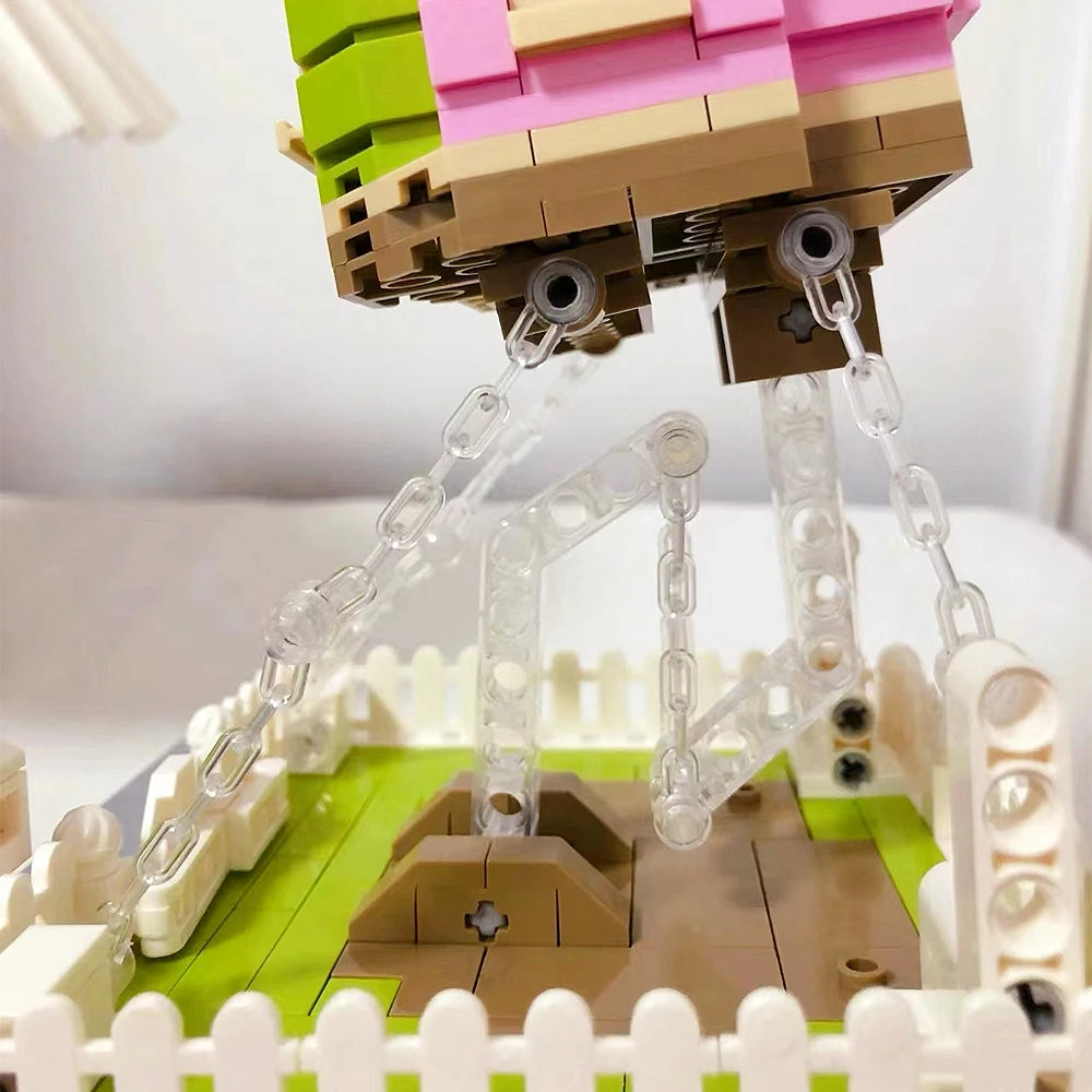 Creative Balloon House Street View Create Ideas Adorable  Architecture Building Blocks Bricks Model Educational Toy Gift 555pcs