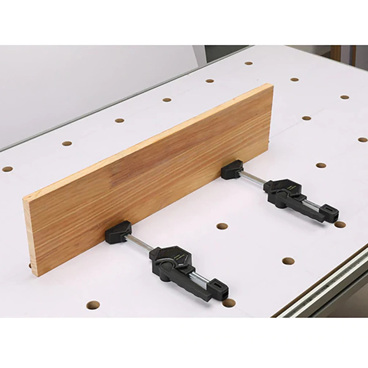 2pcs 20mm MFT Table Clamp Quick Ratchet Release Woodworking Clamp Speed Squeeze Clip Kit Spreader Gadget DIY Tool