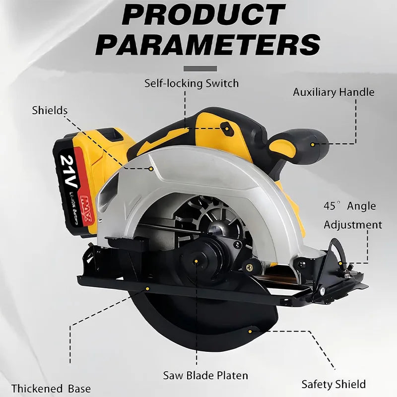 DEWALT 20V MAX Cordless Circular Saw 7 Inch Brushless Lightweight With 0 To 50 Degree Bevel