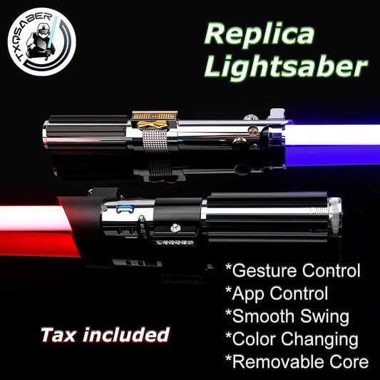 TXQSABER Anakin Lightsaber Neo Pixel Soundboard Smooth Swing Metal Handle With LED Strip Blade Skywalker Replica Cosplay Toys