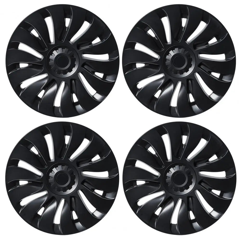 4PCS HubCap Performance Replacement for Tesla Model 3 Wheel Cover 19Inch Automobile Hub Cap Full Rim Cover Accessories