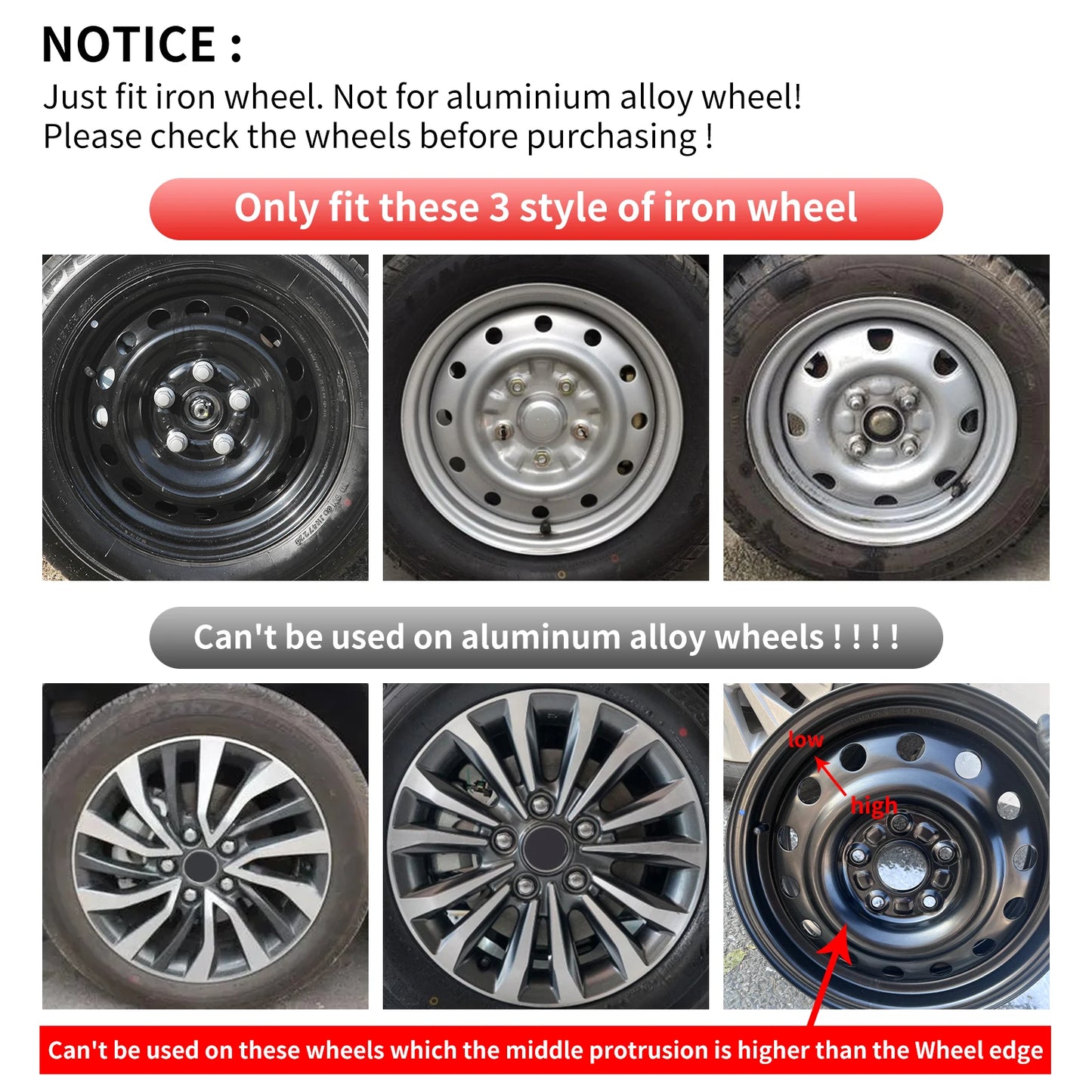 4PCS Hubcaps 17 Inch Full Coverage Sunlight Style Wheel Cover Cap Design for Most Car Iron Automobile Full Rim Cover Accessories