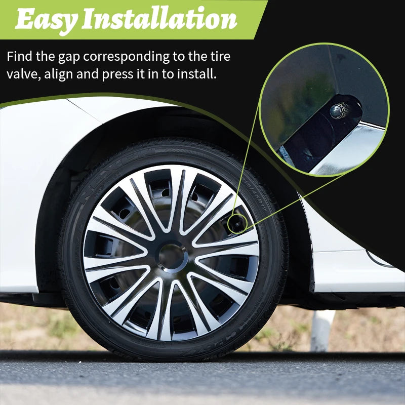 17 Inch Sunlight Style Wheel Covers Plastic Hubcaps For Automobile Vehicle Full Coverage 4PCS/Set Wheel Cap Accessories