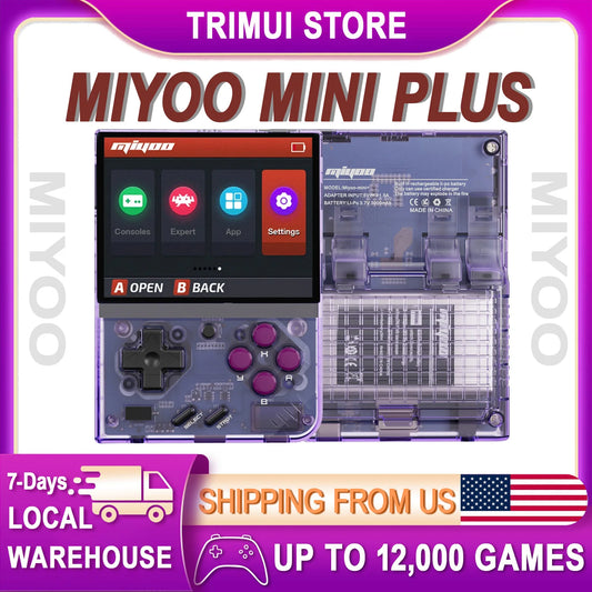 Miyoo Mini Plus Retro Handheld Console, 3.5'' IPS Screen, Linux Open Source Gaming Device