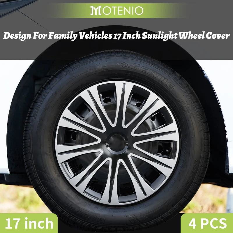 17 Inch Sunlight Style Wheel Covers Plastic Hubcaps For Automobile Vehicle Full Coverage 4PCS/Set Wheel Cap Accessories