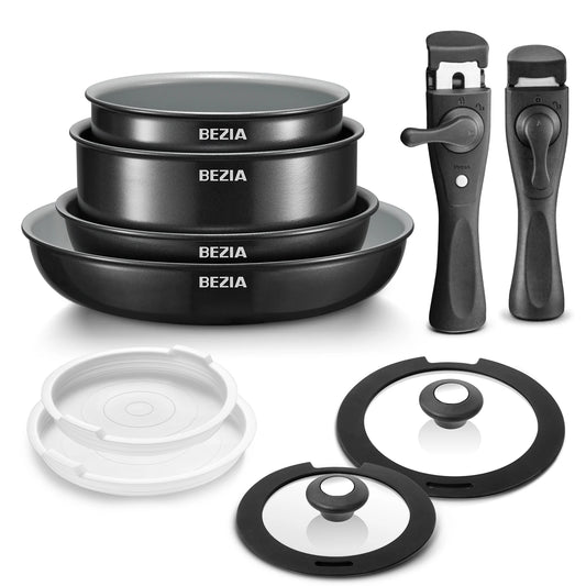 Induction Cookware with Healthy Ceramic Coating Nonstick Set