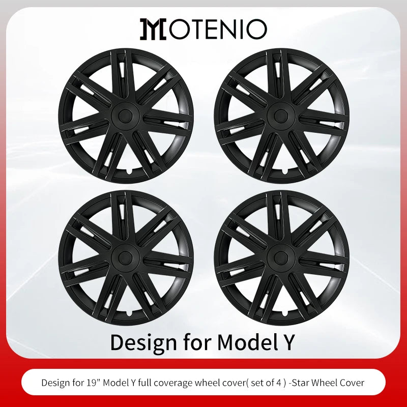 4PCS/Set Hubcaps 19 inches Full Coverage Arachnid Wheel Cover Cap Design for Tesla Model S/ Model Y Automobile Accessories