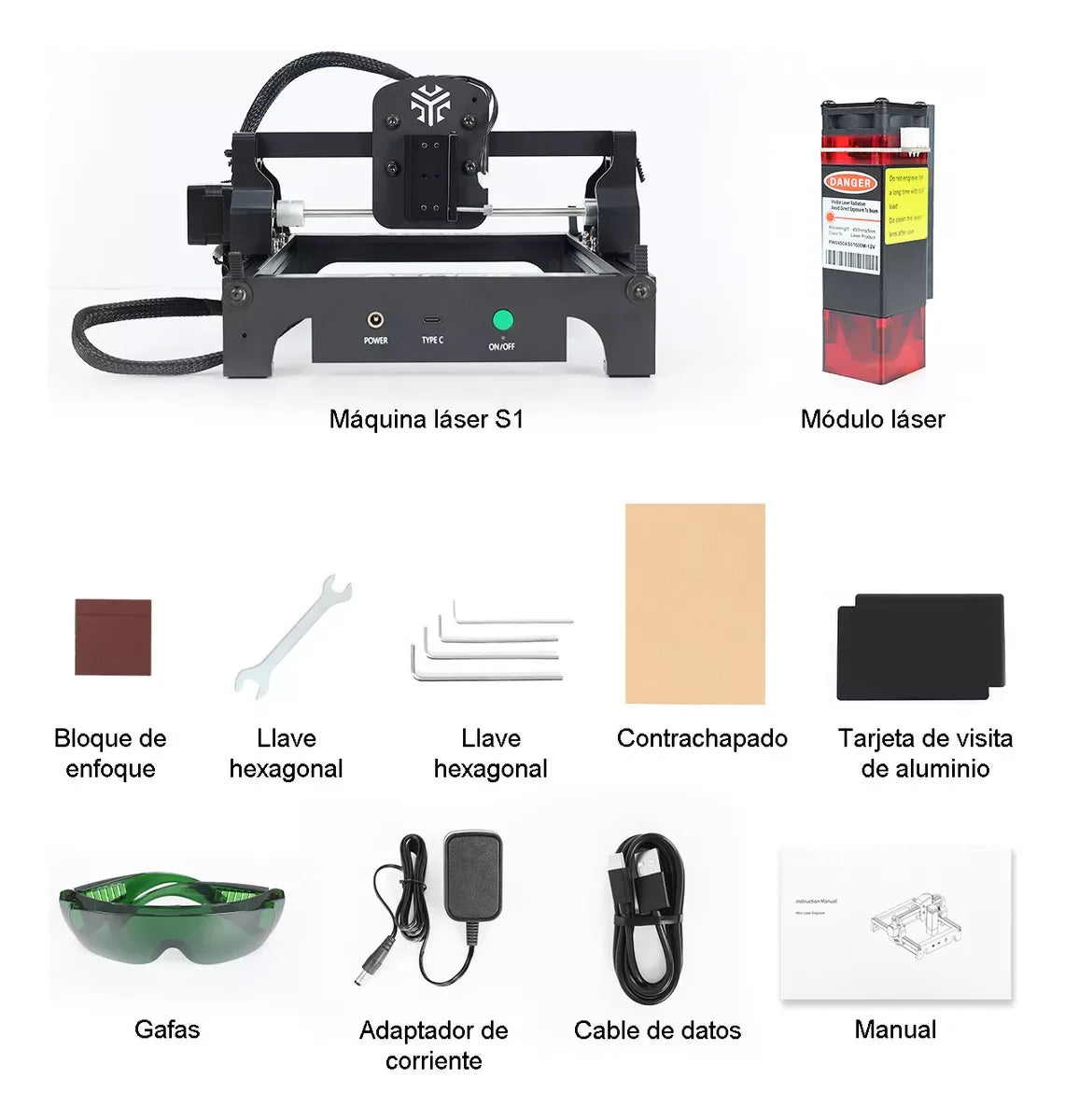 ACMER S1 Portable 3.5W High PrecisionLaser Engraver Machine for DIY Wood Multi-Material Engraving Engrave/Cut Wood