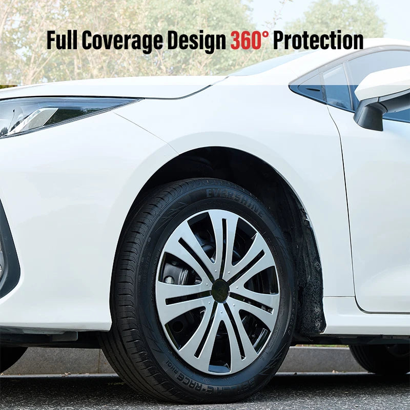 4PCS Hubcaps 16 Inch Full Coverage Shield Style Wheel Cover Cap Design for Most Car Iron Automobile Full Rim Cover Accessories