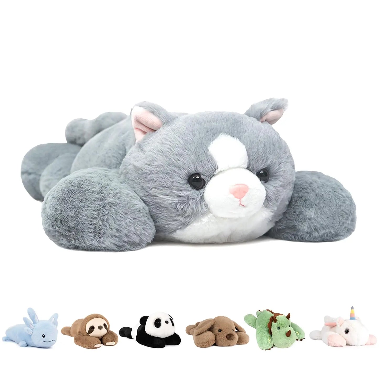 Niuniu Daddy 20" Weighted Stuffed Animals for Adults Kids Large Plush Toy Pillow with Soft Fur & Body for Gift Birthday Holidays