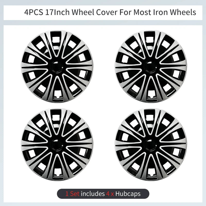 17 Inch Sunlight Style Wheel Covers Plastic Hubcaps For Automobile Vehicle Full Coverage 4PCS/Set Wheel Cap Accessories