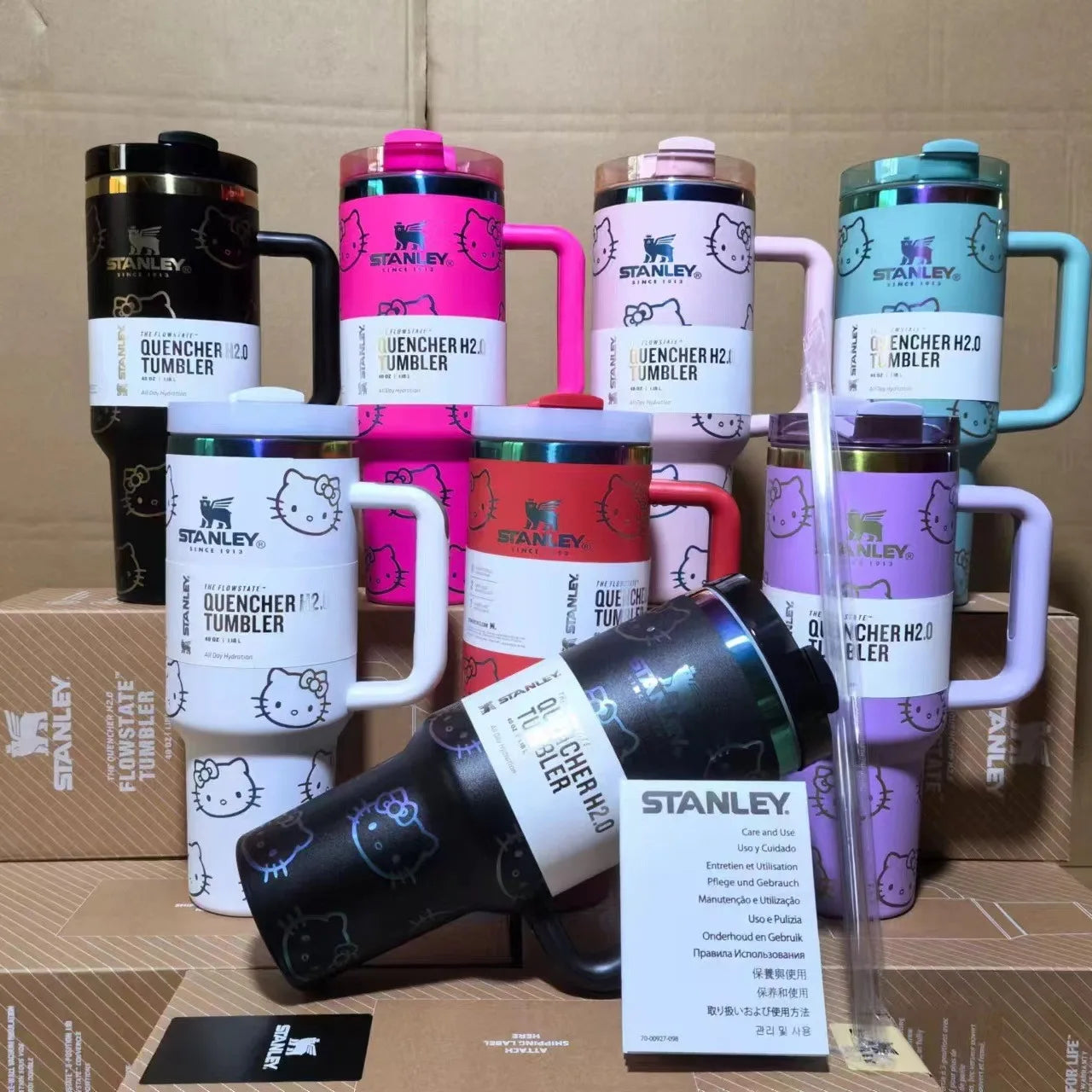 Stanley Quencher H2.0 Tumbler 40 Oz With Handle And Flowstate 3 Position Lid