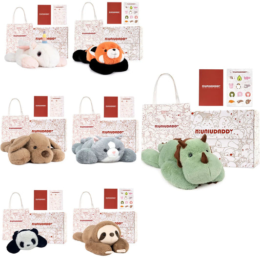 Niuniu Daddy 20" Weighted Stuffed Animals for Adults Kids Large Plush Toy Gifts with Soft Fur & Body Include Bag Stickers Card