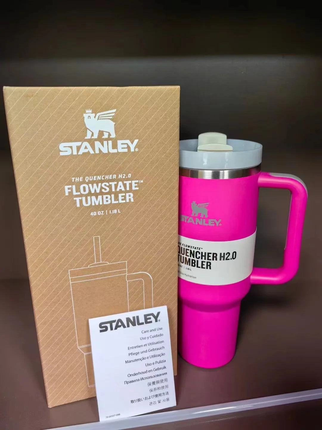 Stanley Quencher H2.0 Tumbler 40 Oz With Handle And Flowstate 3 Position Lid
