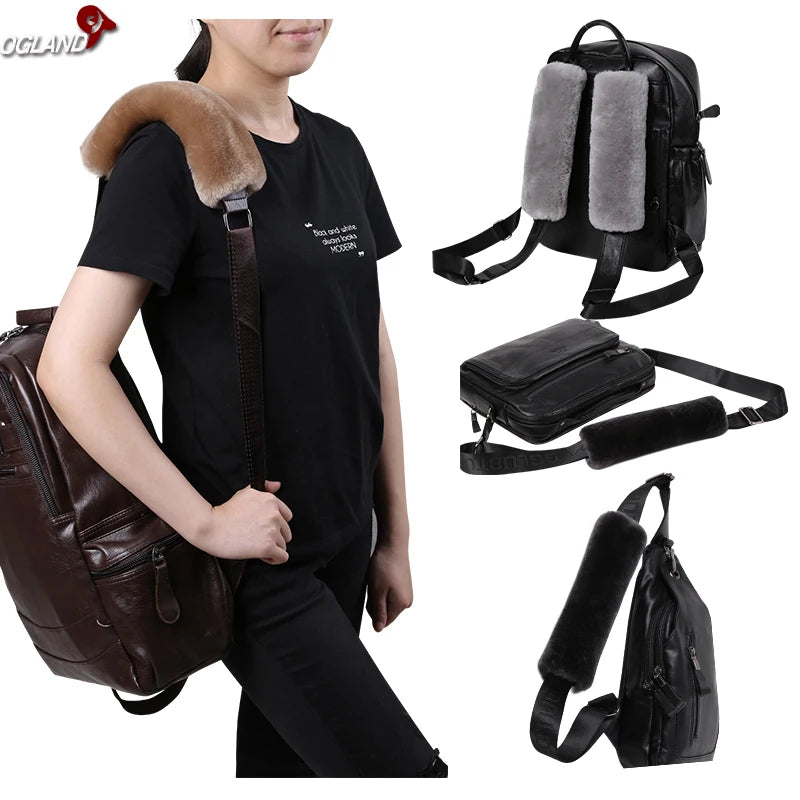 Real Sheepskin Wool Car Seat Safety Belt Pad Cover For Car Accessory Neck Shoulder Strap Cushion Pillow Automobile AU Merino Fur