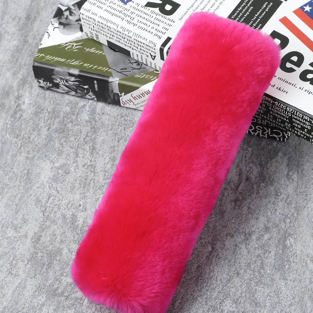 Real Sheepskin Wool Car Seat Safety Belt Pad Cover For Car Accessory Neck Shoulder Strap Cushion Pillow Automobile AU Merino Fur