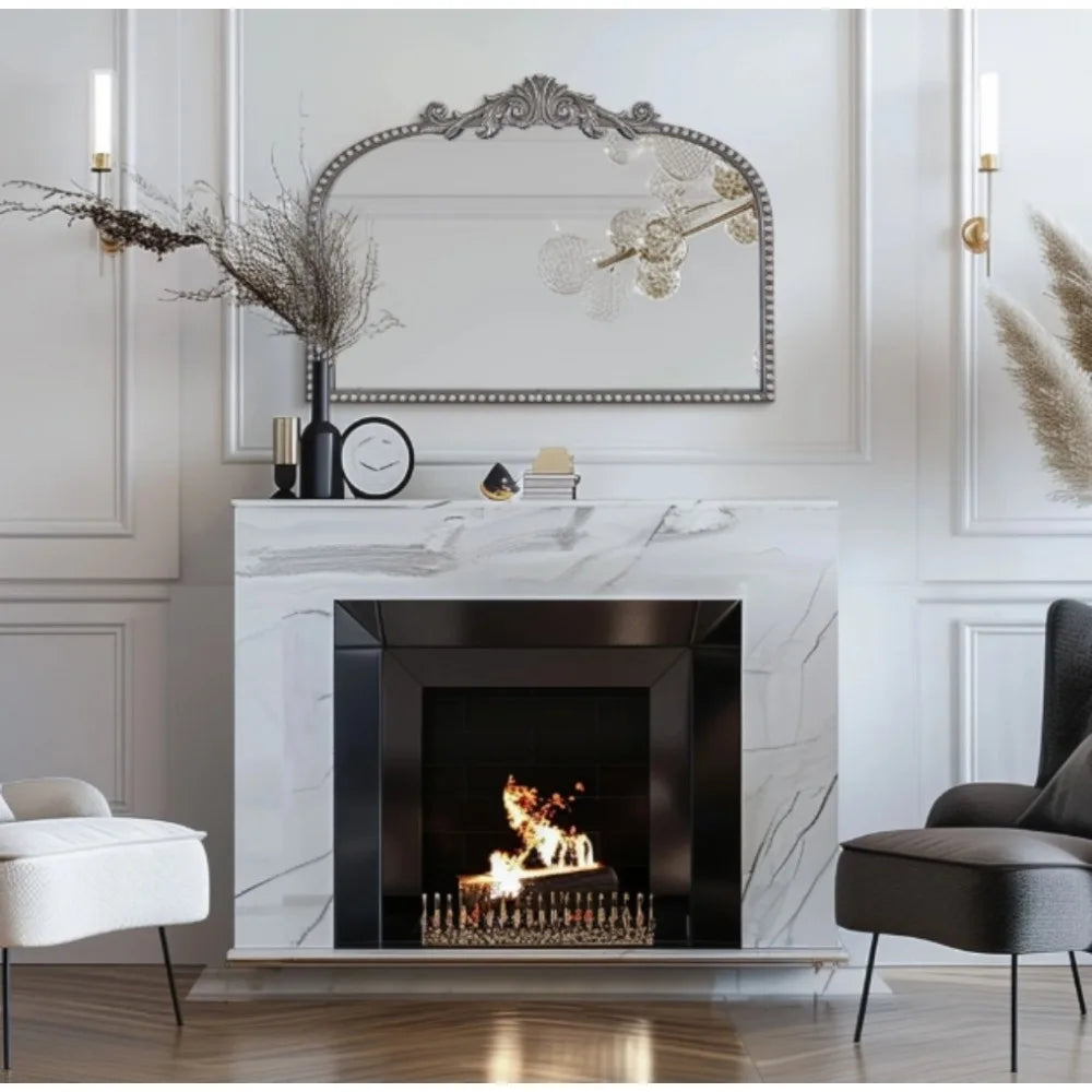 24" x 34" Traditional Arched Decorative Mirror for Home, Living Room, Hallway