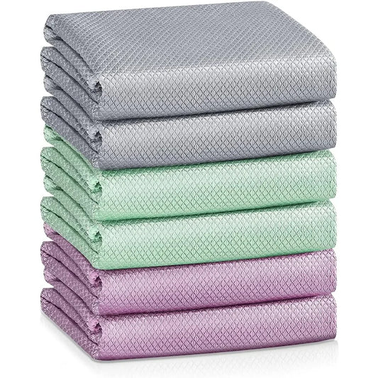 Fish Scale Streak Free Magic Glass Window Car Mirror Microfiber Cleaning Cloth Cleaner Cloths,Lint Free Stainless Steel