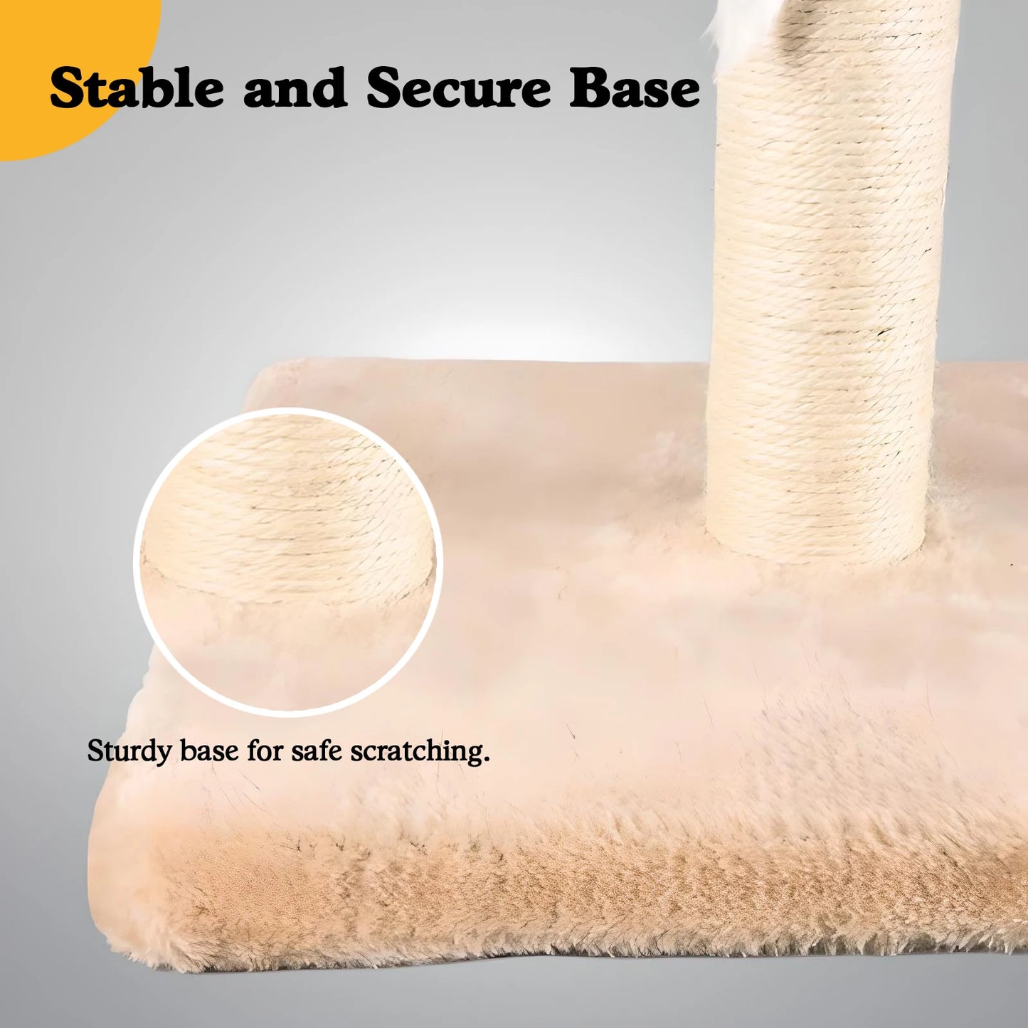 32" Tall Cat Scratching Posts For Indoor Cats Adults With 2 Hanging Ball, Large Cat Scratch Post Cat Scratcher Includes Sisal Ro