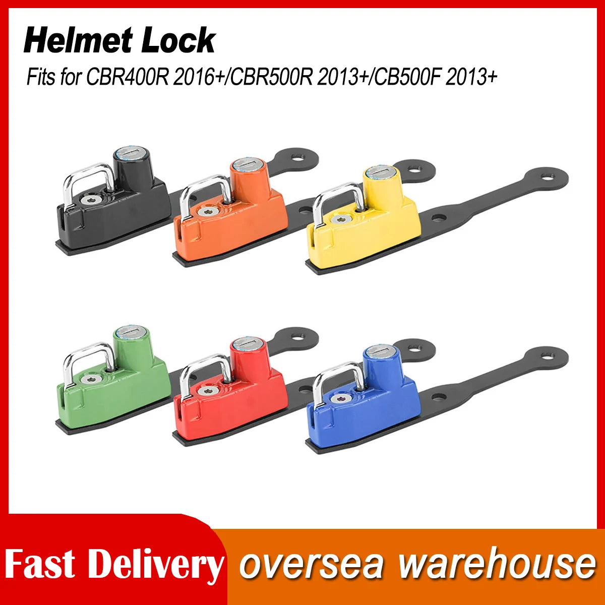 Helmet Lock Helmet Lock for CBR400R Motorcycle Anti Theft Helmet Lock Left Side Fits for CBR400R CBR500R CB500F Aluminium Alloy