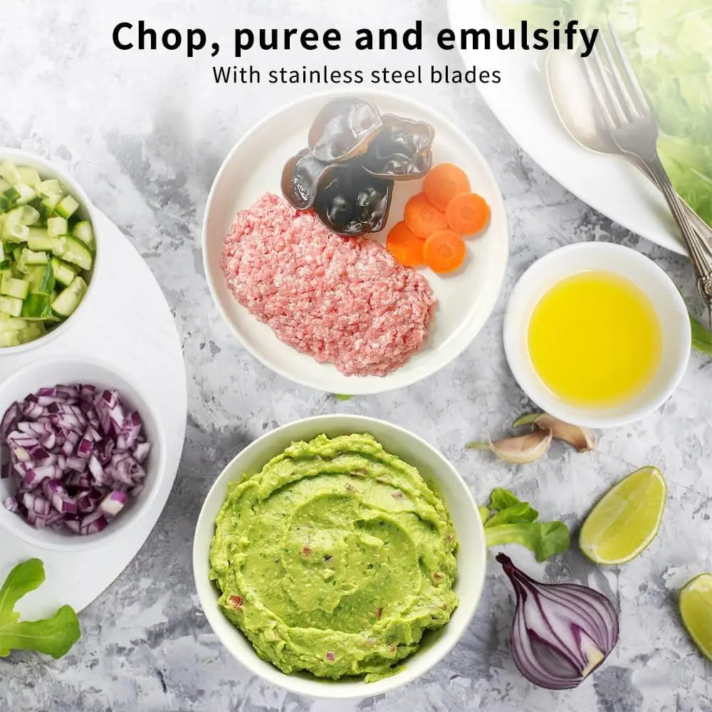 Electric Meat Grinder 304 Stainless Steel Multi Functional Four Blade Mixer