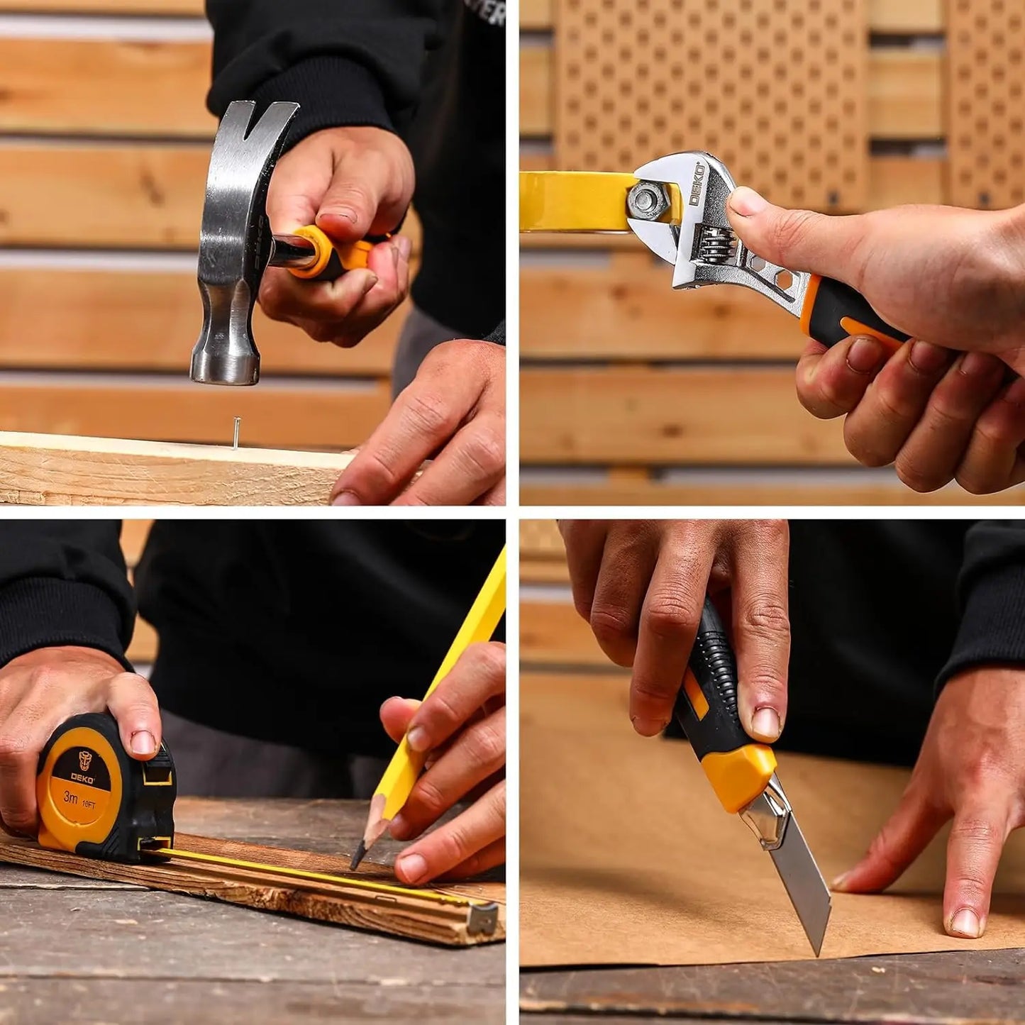 DEKO Cordless Drill Tool Box with 12V Battery Electric Drill Driver for Home Hand Repair Power Tools Sets Drills Case