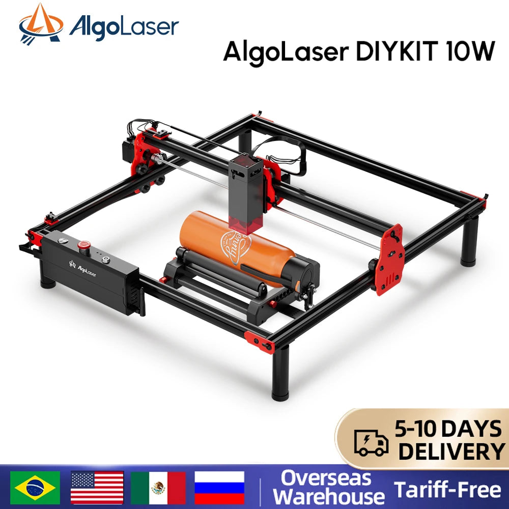 AlgoLaser DIY KIT with Rotary Roller Kit for Glass Tumbler Cup Suitable for New Beginners App Offline Control DIY Engraver Tools