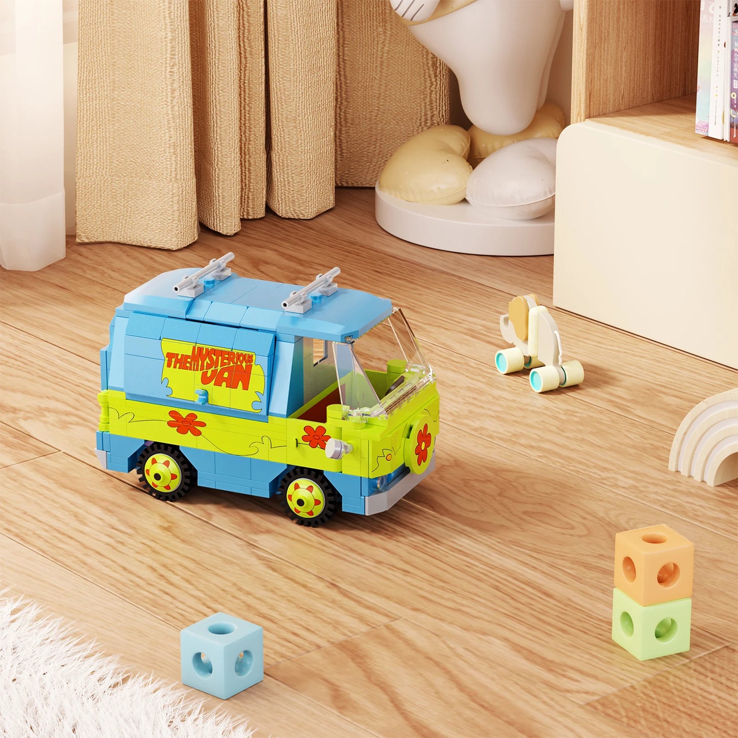 320 Pcs Mystery Machine Scooby Doo Van Building Block Kit For Kids Lego Compatible ABS Plastic