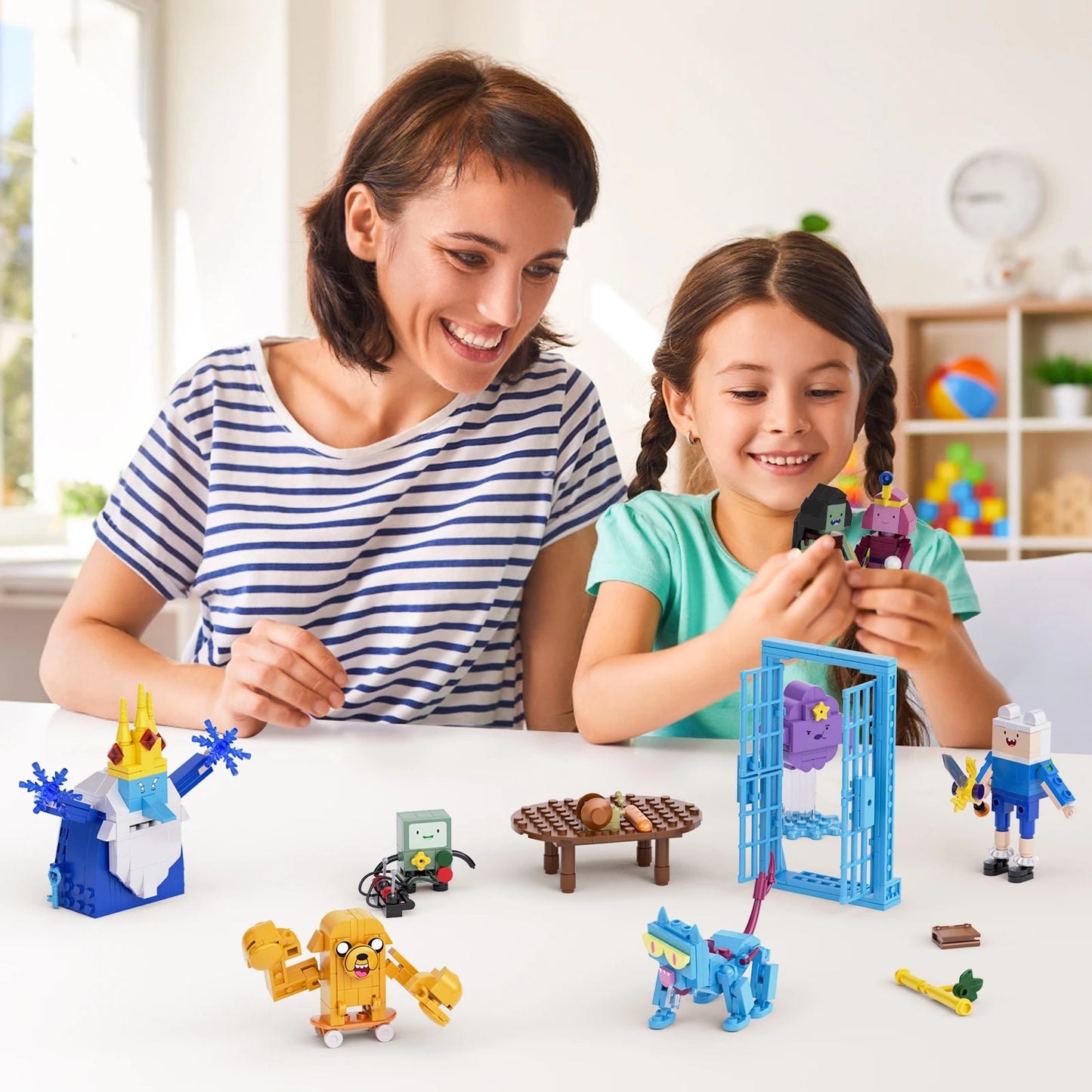 8in1 Adventures Time Building Block Set Finne Jake Ice King Bimo Action Figures Model Bricks Gifts for Kids Adults