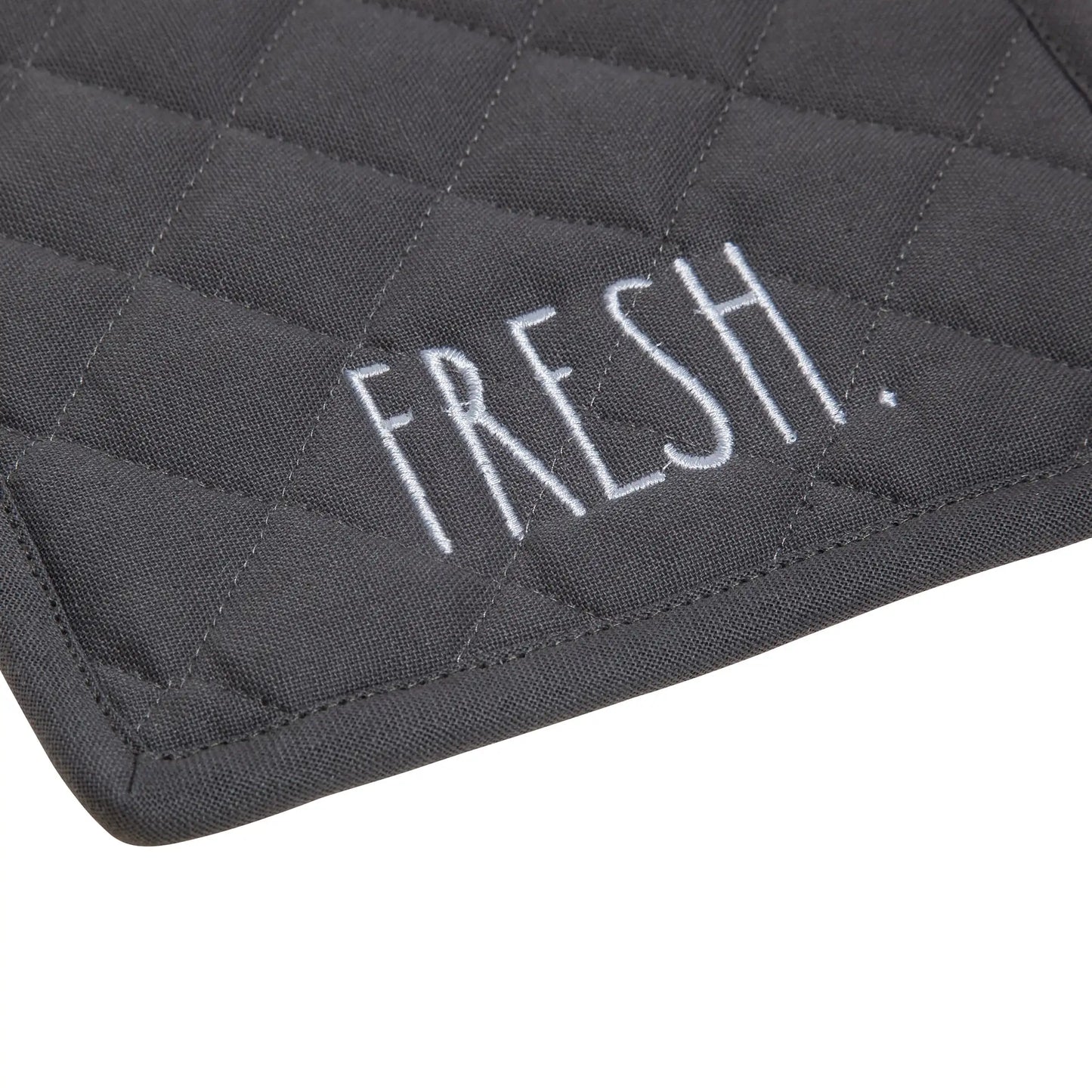 Fresh Kitchen Towel, Oven Mitt & Potholder Kitchen Set, Gray