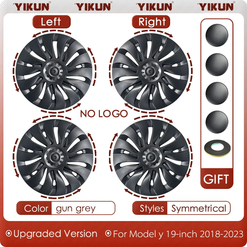 4PCS Wheel Cover for Tesla Model Y 19 Inch Performance Automobile Replacemen Hub cap Full Rim Cover Car Accessories 2018-2024