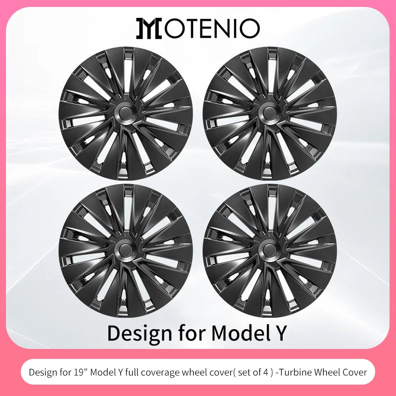4PCS/Set Hubcaps 19 inches Full Coverage Arachnid Wheel Cover Cap Design for Tesla Model S/ Model Y Automobile Accessories
