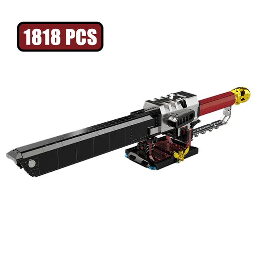 1818PCS Movie MOC Electric Chainsword Building Blocks Chainsaw Linkage Power Weapons Model Bricks Creative Assemble Toys Gift