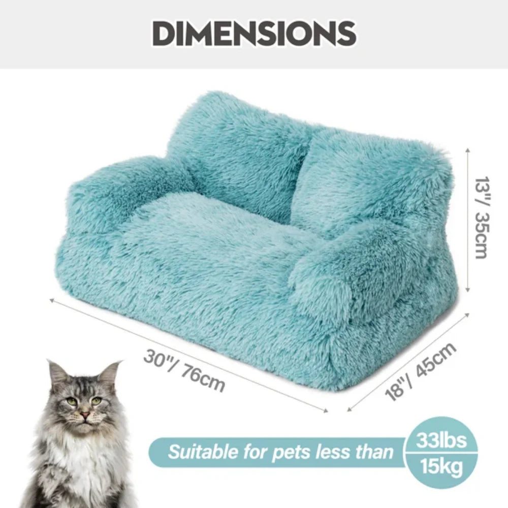 Mewoofun Dog Couch Small Dog Bed with Removable Washable Cute Cat Couch for PetsCat Beds for Indoor Cats with Anti-Slip Bottom