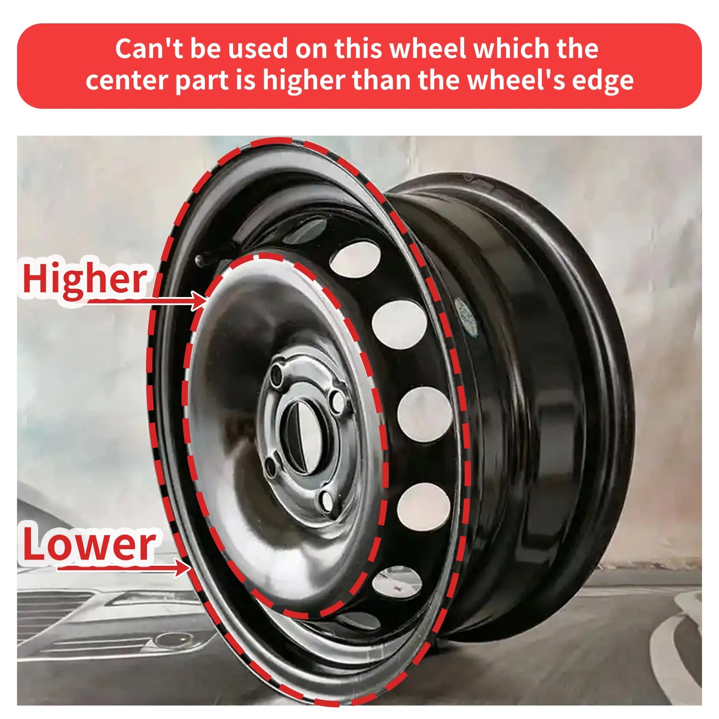 4PCS Hubcaps 17 Inch Full Coverage Sunlight Style Wheel Cover Cap Design for Most Car Iron Automobile Full Rim Cover Accessories