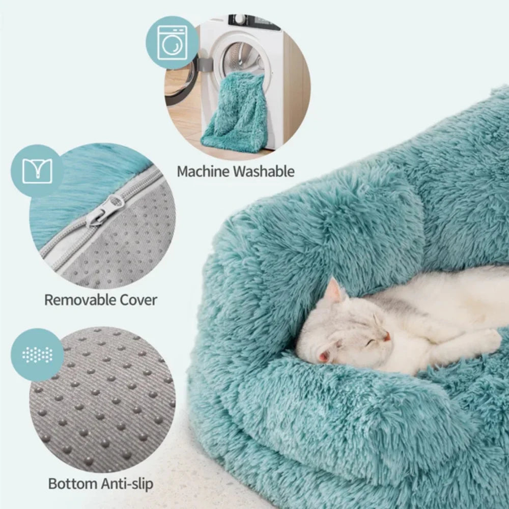 Mewoofun Dog Couch Small Dog Bed with Removable Washable Cute Cat Couch for PetsCat Beds for Indoor Cats with Anti-Slip Bottom