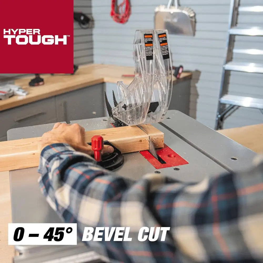 15Amp 10-inch Table Saw with 0-45 Degree Bevel Lightweight Portable Cutting Tool Kit