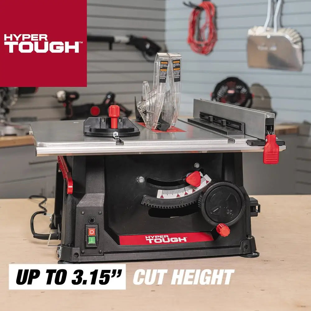 15Amp 10-inch Table Saw with 0-45 Degree Bevel Lightweight Portable Cutting Tool Kit