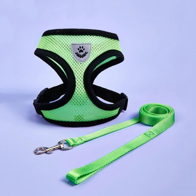 Cat Dog Adjustable Harness Vest Walking Lead Leash For Puppy Dogs Collar Polyester Harness For Small Medium Dog Cat Accessories
